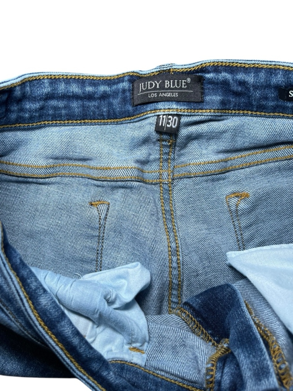 Judy Blue Women’s Mid Rise Stretchy Medium Wash Blue Skinny Jeans Size 11/30 - Picture 12 of 15